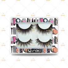 Naked 3D Mink Lashes with clear eyelash soft band private label 3DMT transparent 100% fur